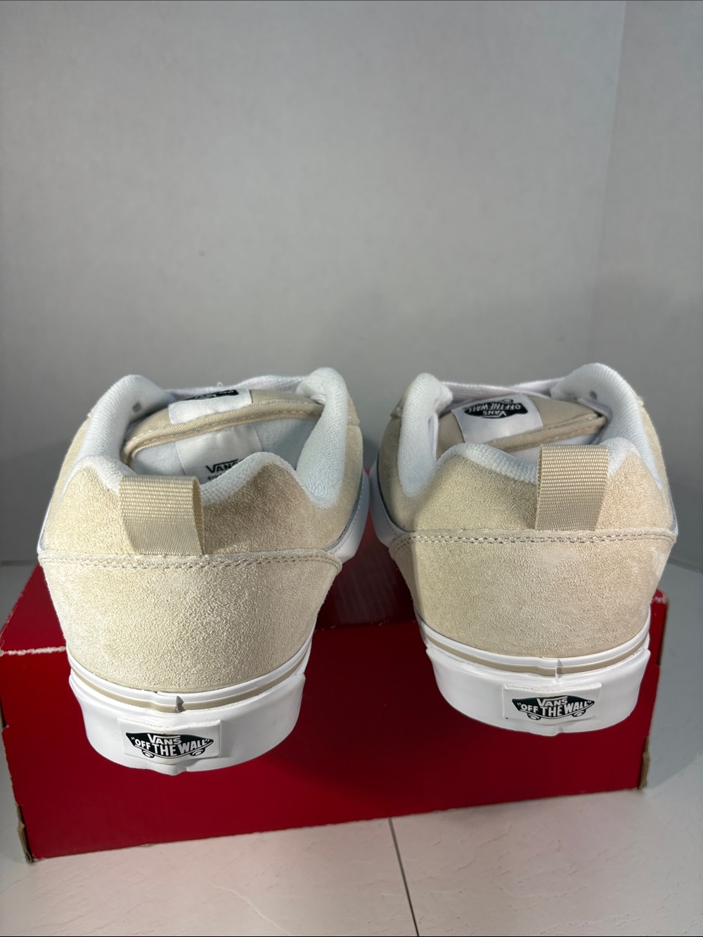 NWT Vans KNU Skool Skateboard Shoes Pig Suede in Oatmeal Tone Men’s 10 - Picture 5 of 10